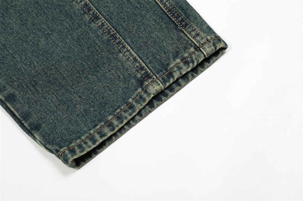 Fashion Washed Denim Overalls Men