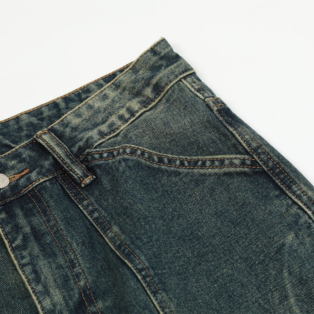 Fashion Washed Denim Overalls Men